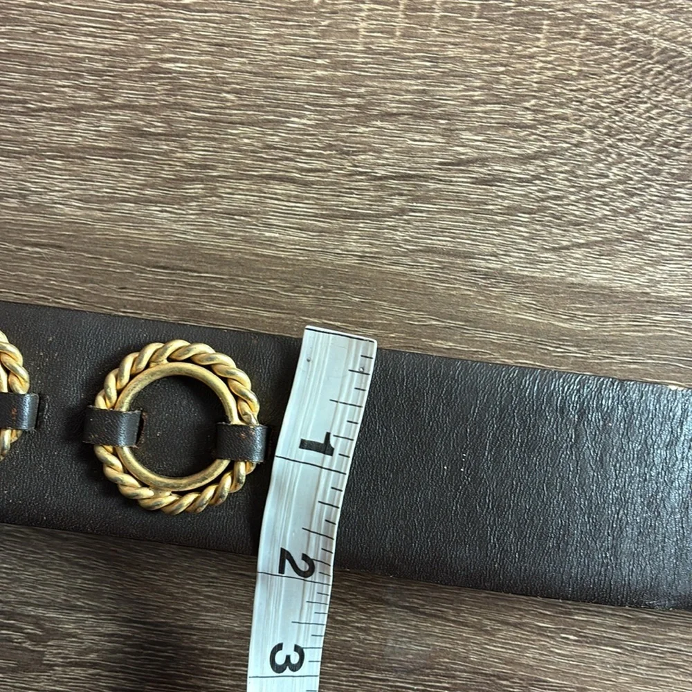 Vintage Steerhide belt 36 with Gold Accents